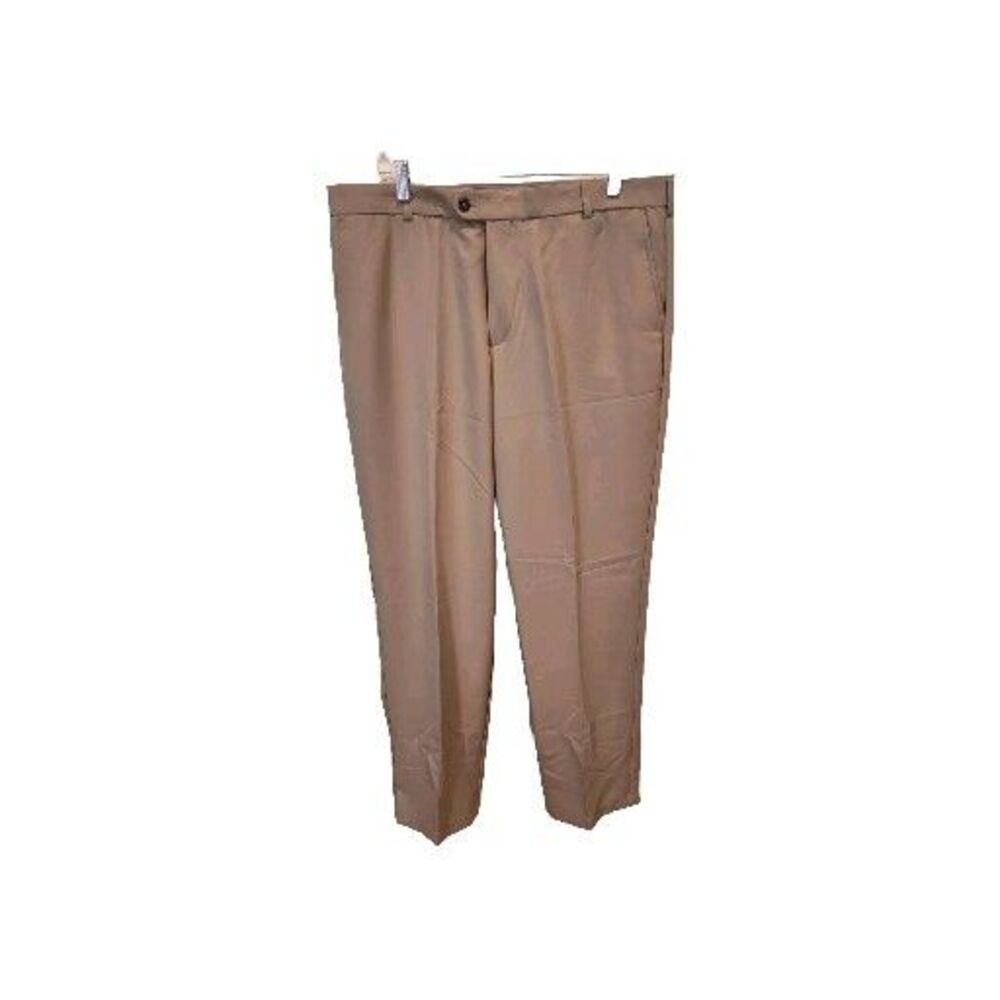IZOD Golf Pants Men’s 38 NWT Sport Flex Stretch Trousers Sun Control Khaki - Picture 2 of 12